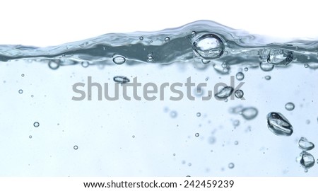 water splash isolated on white