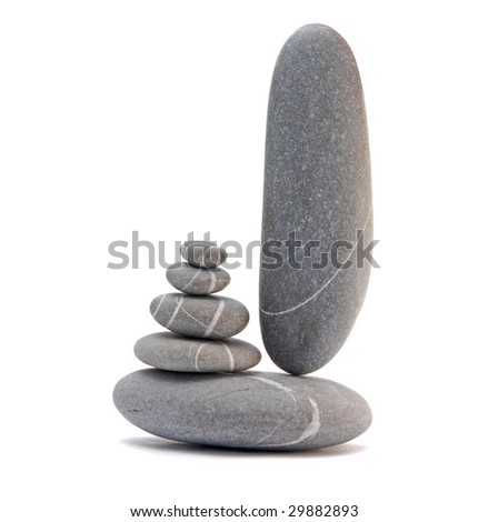 pebble tower isolated on a white background
