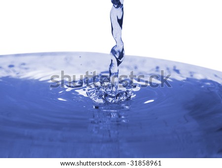 pouring water isolated on white