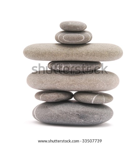 stone tower isolated on white