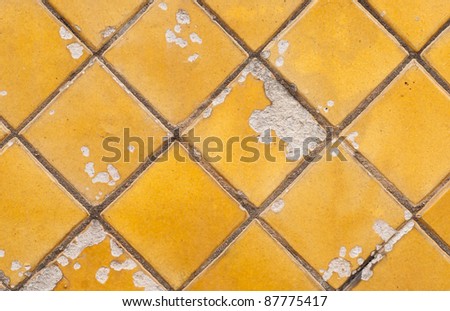 Cracked golden tile
