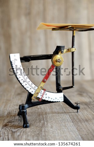 antique scales for weighing letters and small packages