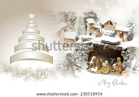 greeting card of Merry Christmas concept