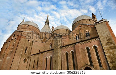 View of historical Basilica of St. Anthony in Padova- Italy
