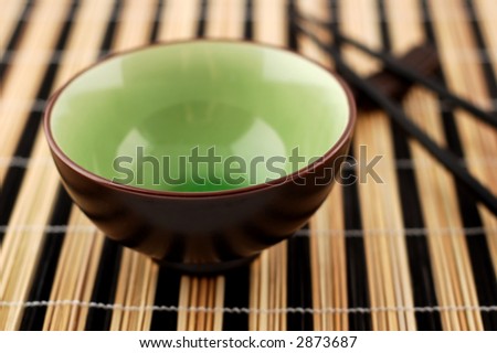 Chinese sticks and bowl for meal.