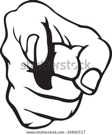 stock vector Hand pointing 5
