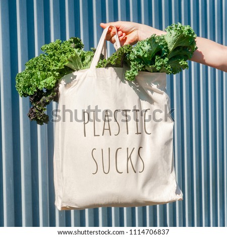 Plain flex eco-bag with sign 