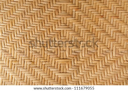 Close-up of cane weaving of chair seat