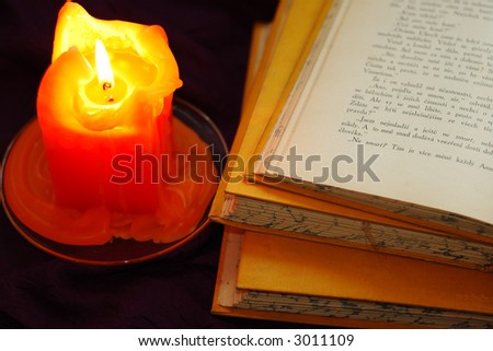 books with candle