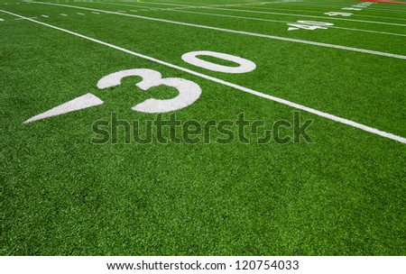 thirty yard line - football field