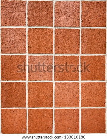 Square brick wall