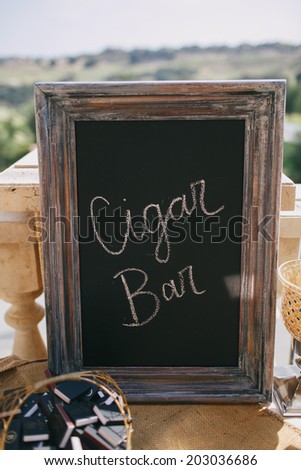 Cigar Bar at Wedding