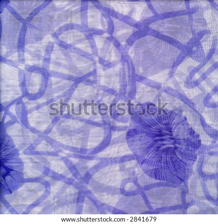 Wallpaper with a handkerchief texture with flowers