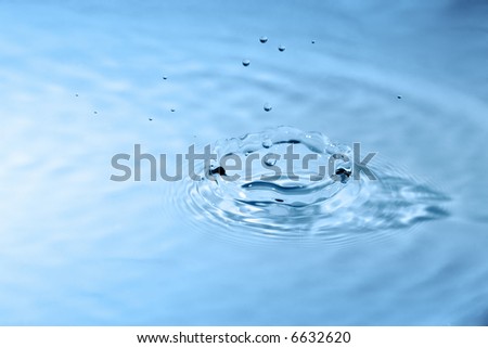 Water Drop splashing in a photographic studio