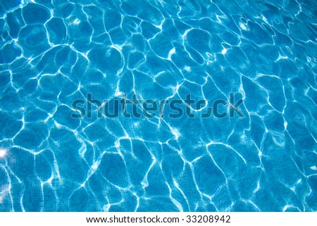 Water blue transparent texture from a swimming pool