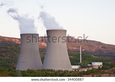 Nuclear plant at full work.