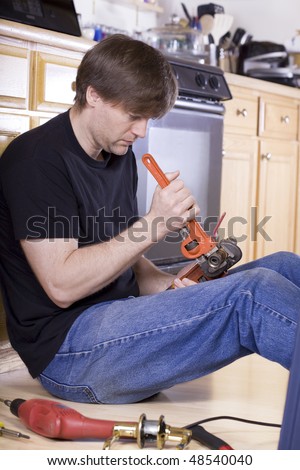 Family handyman, man working on house repairs