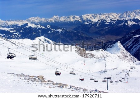 stock photo Glacier skiing area in Kaprun Austria