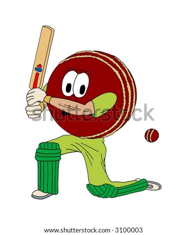 cricket ball illustration. of a human cricket ball