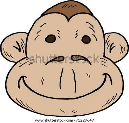 Cartoon Ape Face