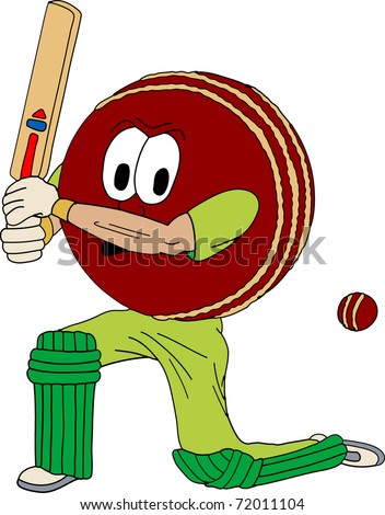 cricket ball illustration. stock photo : illustration of a human cricket ball