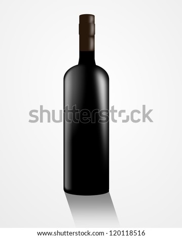 Illustration of wine bottle isolated