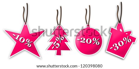 Isolated christmas discount labels.