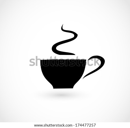 Coffee cup icon vector - stock vector