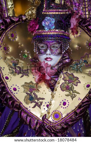 Purple costume at the Venice Carnival