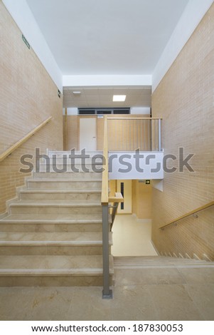 Modern public school, stairs