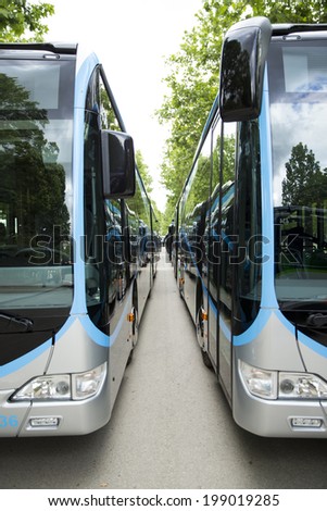 New modern city bus