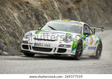 GRANADA, SPAIN - SEP 27: Unknown Racer in the \