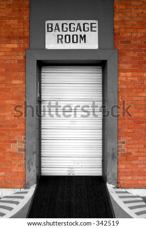 Baggage door for old train station.