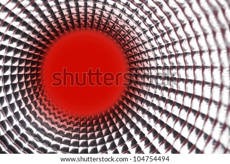 round red point background in silver reflection tunel