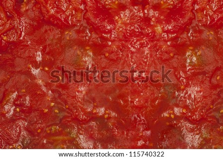 tomato sauce background, red food rough texture