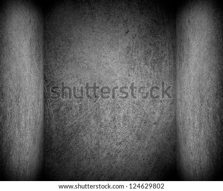 black and white background or blank stage space, grey texture