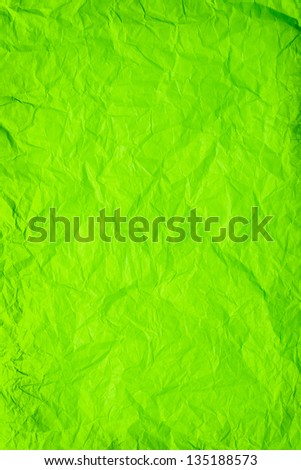 green crumpled paper background or rough texture