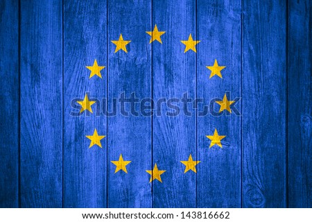 flag of European Union or banner of united Europe
