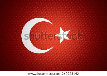 Turkey flag or Turkish banner on abstract texture