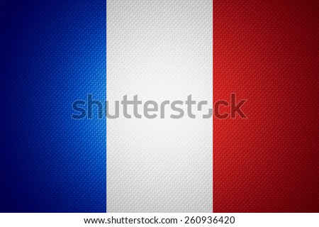 France flag or French banner on wooden texture