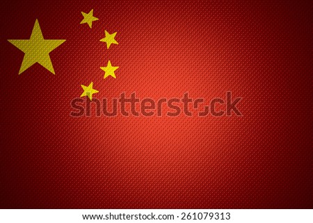 China flag or Chinese banner on abstract texture