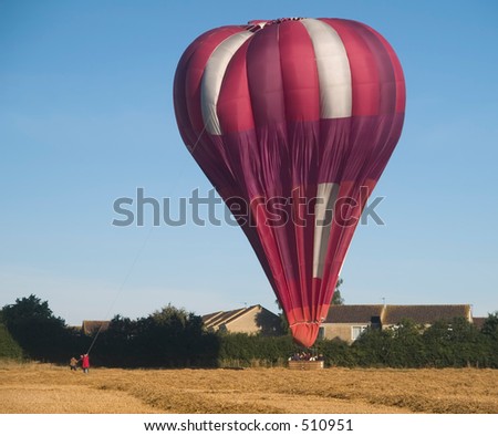 Balloon just landed in a field