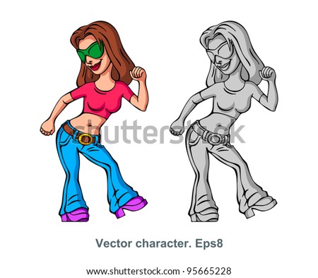 Vector Character, Dancer, Cartoon - 95665228 : Shutterstock