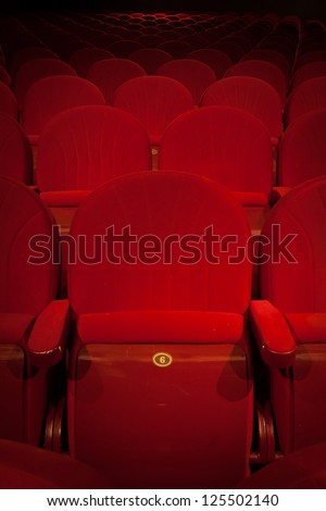 Empty chairs in the theater