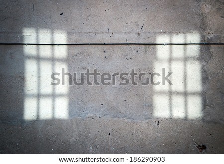 Windows shadow on the wall