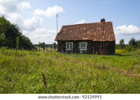 Old wooden house in the polish country side