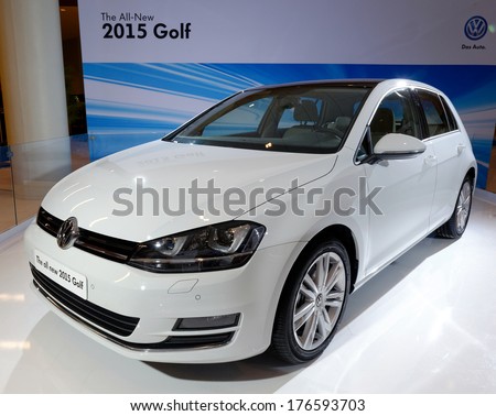 TORONTO-FEBRUARY 14:The all New 2015 Volkswagen Golf is the 7th generation Golf  at the 2014 Canadian International Auto Show on February 14, 2014 in Toronto