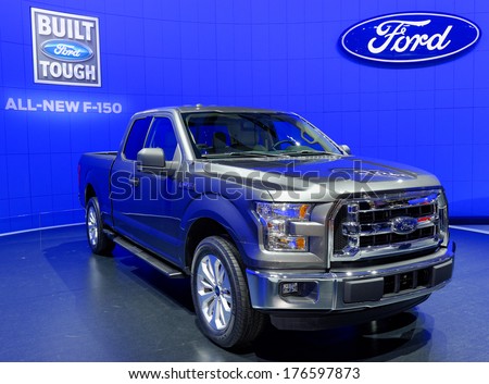 TORONTO-FEBRUARY 14: The all New 2015 Ford F-150 is the best F-150 ever at the 2014 Canadian International Auto Show on February 14, 2014 in Toronto