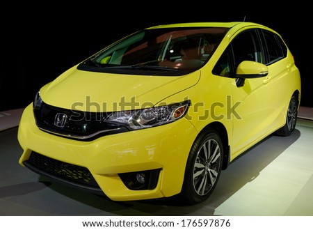 TORONTO-FEBRUARY 14: The all New 2015 Honda Fit is the third generation Fit at the 2014 Canadian International Auto Show on February 14, 2014 in Toronto