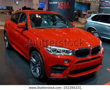 TORONTO-FEBRUARY 12: at the 2015 Canadian International Auto Show  BMW XM6 is marketed as a Sports Activity CoupÃ?Â© combining the attributes of an SUV with the stance of a coupÃ?Â© .